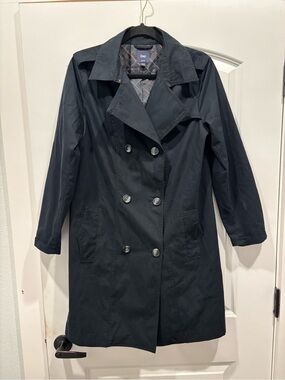 GAP women’s black Double-Breasted Trench Coat